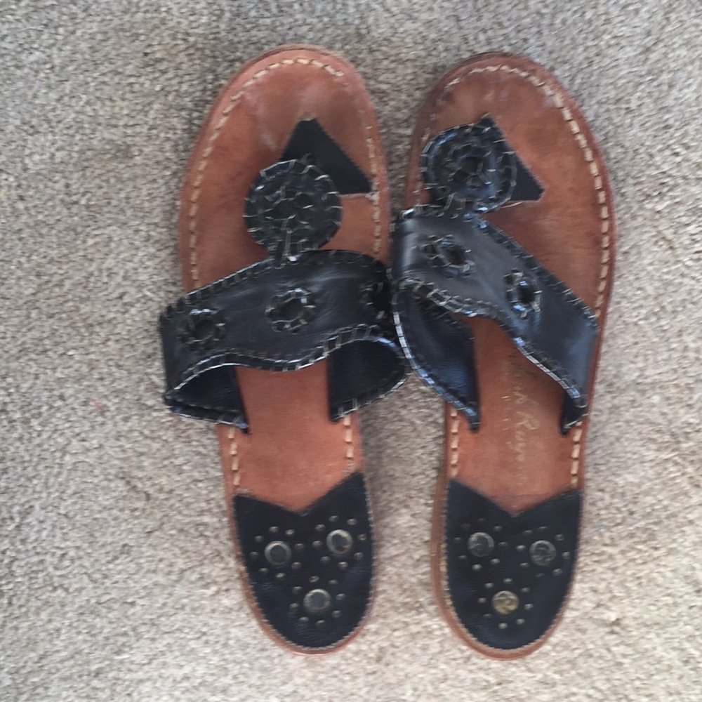 Black Jack Rogers Original Thong Sandals